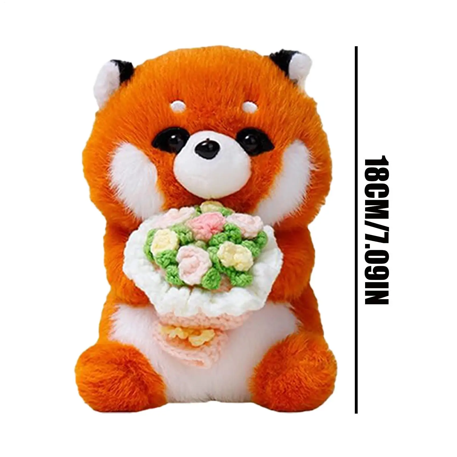 Animais de pelúcia boneca bonito com buoquet dia dos namorados animais de pelúcia para namorada esposa meninas mãe casamento dia dos namorados