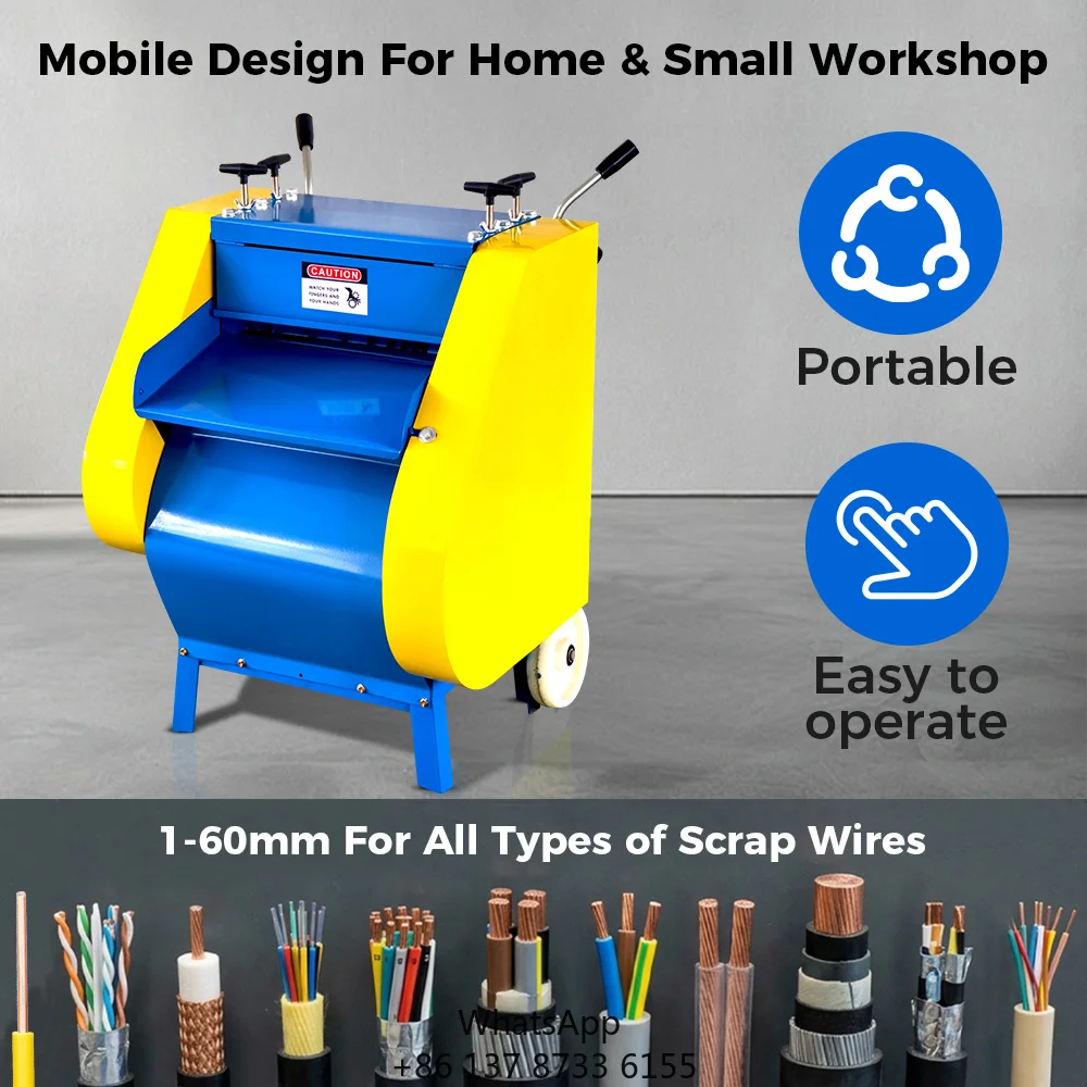 Copper Recycling Business Europe 1-60mm Cutting+Stripping+Crimping Wire Stripping Machine For Scrap Metal Dealers