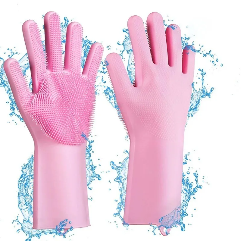 Pet multifunctional cleaning silicone massage shower gloves, anti dog and cat bite shower cleaning gloves, pet scrub tools