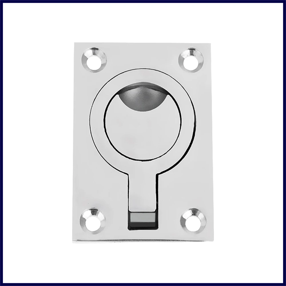 

316 Stainless Steel Boat Hatch Pull Handle 62mm*45mm Flush Ring Lift Handle Deck Pull Ring Marine Hardware
