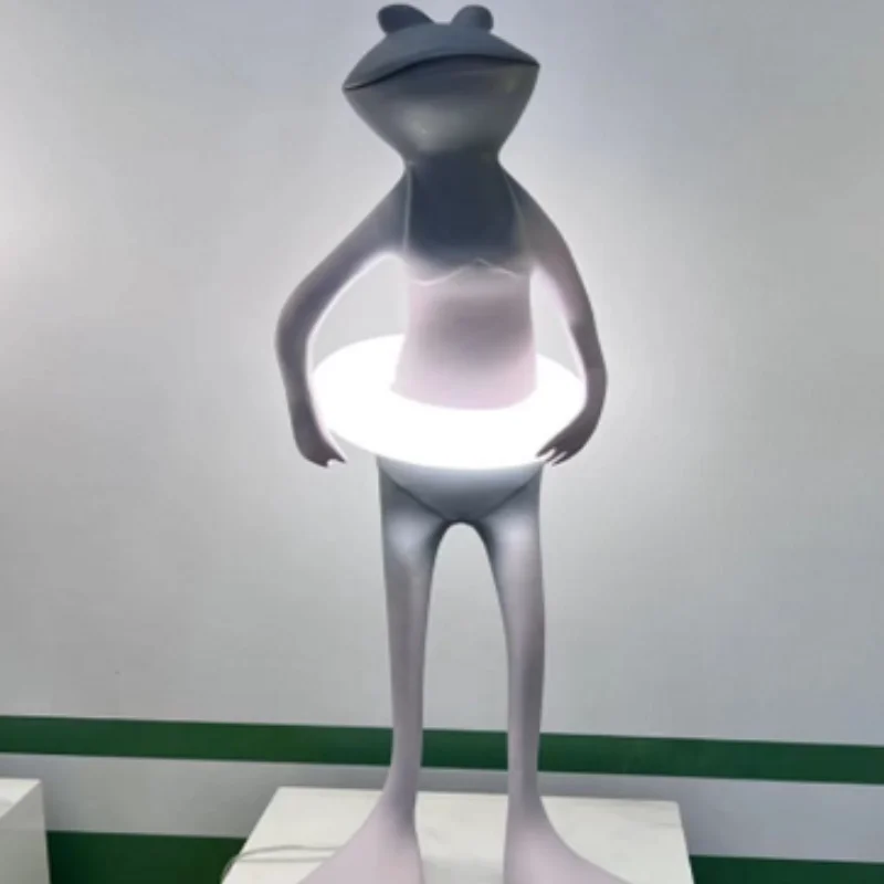 Unique Design Frog Fiberglass Light Emitting Diode Rechargeable Desk Lamp
