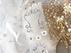 Creawithgaby Studio Vintage Homebody Frame Floral Washi PET Tape Planner DIY Card Making Scrapbooking Plan Decorative Sticker