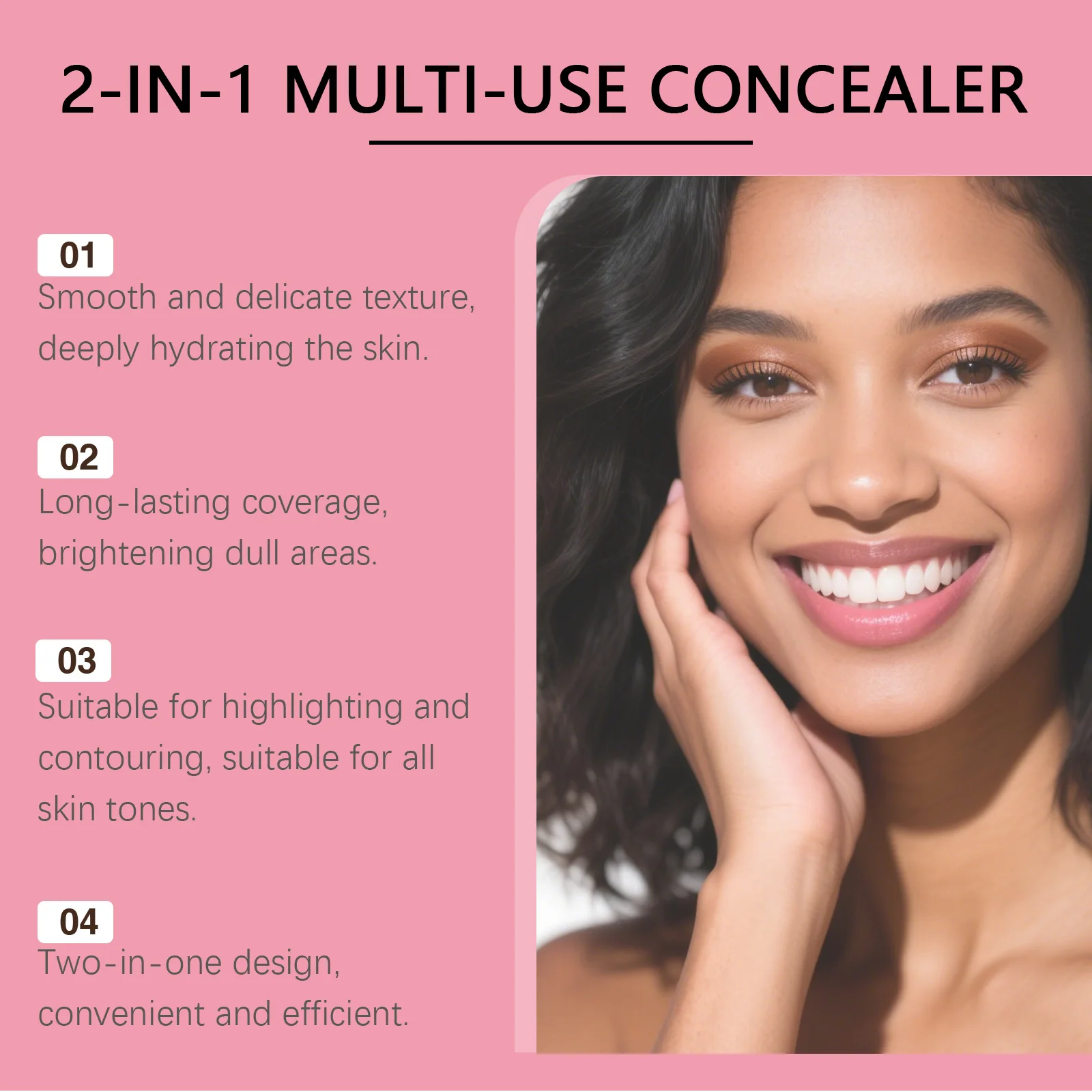 Zephoco المخفي السائل ماكياج المخفي كريم بلسم عصا 2 في 1 دائم غطاء دائرة داكنة مقاوم للماء غطاء التجاعيد مستحضرات التجميل #3