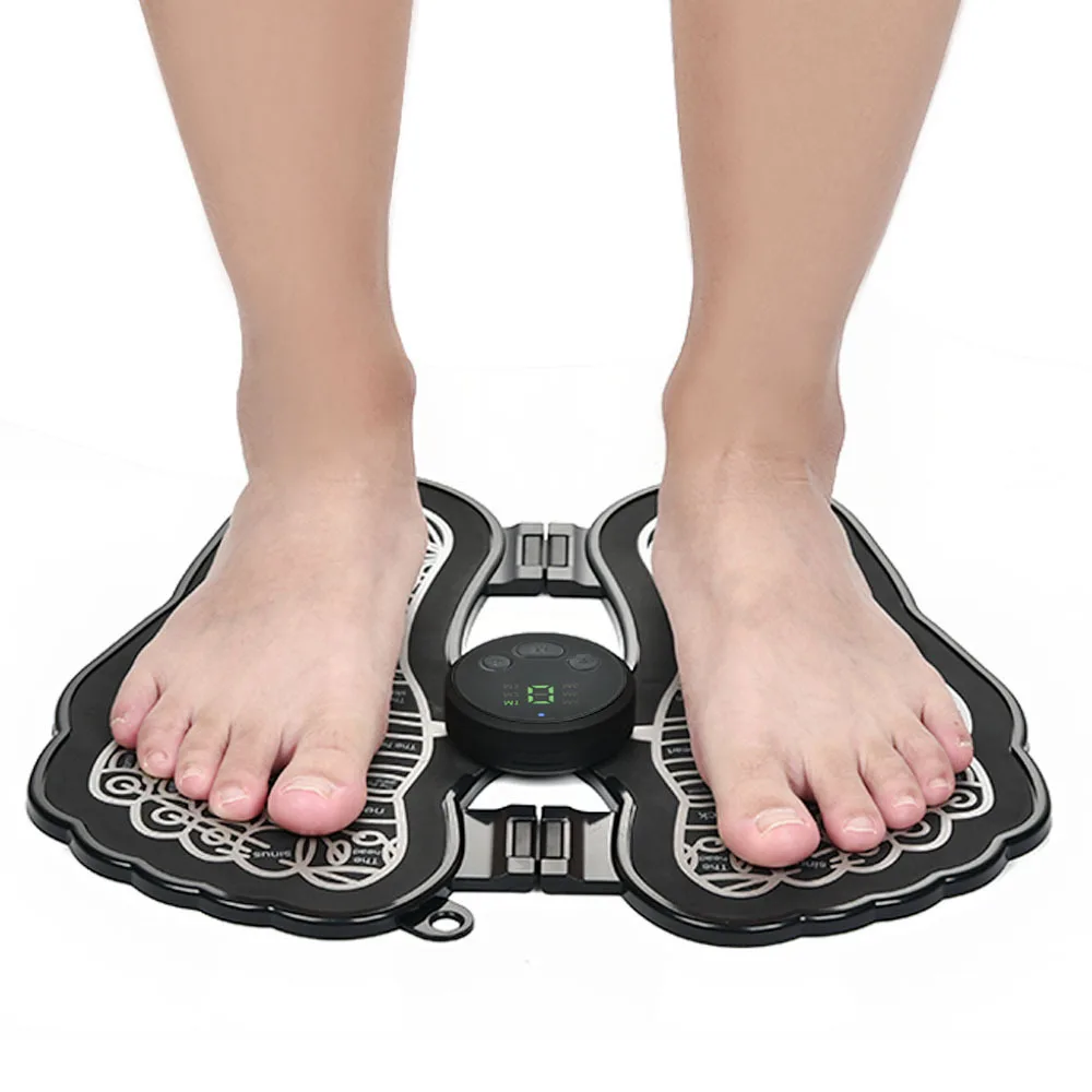 EMS massage foot pad usb charging intelligent massage leg meter foldable portable massage foot massage machine