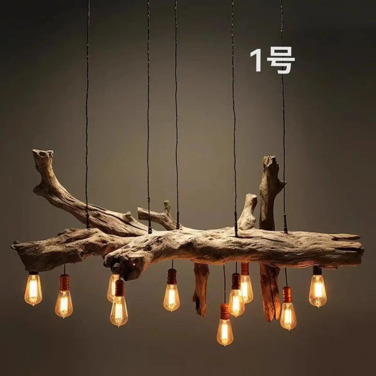 Wabi Sandy Wind Solid Wood Restaurant Chandelier Creative Weathered Tree Branches Bedside Decorative