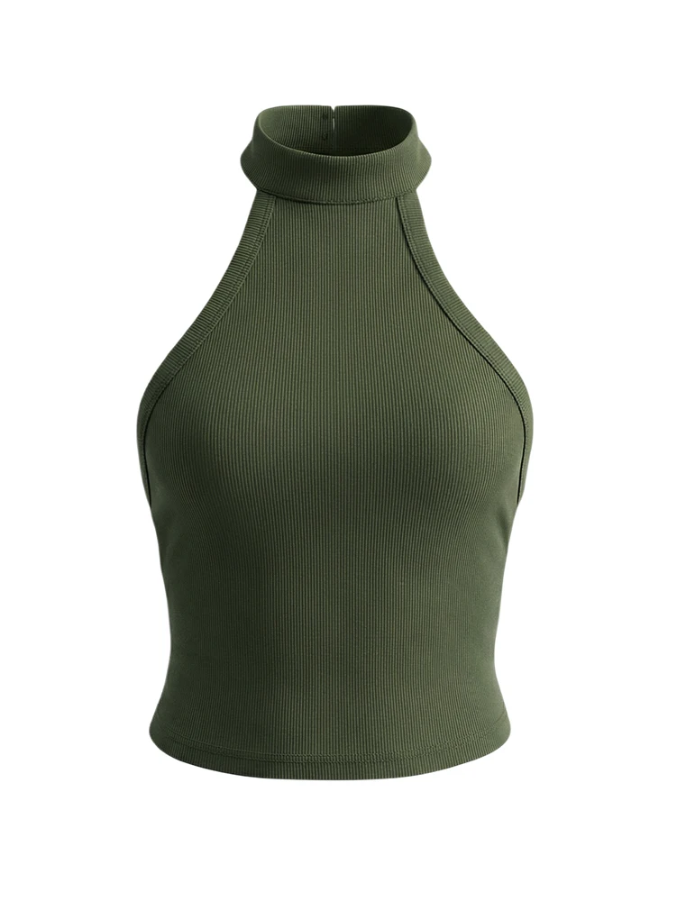 2026 Sommer Neuerscheinung: Europäischer & Amerikanischer Y2K-Style Sexy Rückenfreier Neckholder Ärmelloses Strick-Tanktop für Damen – Modisch – Detail 6