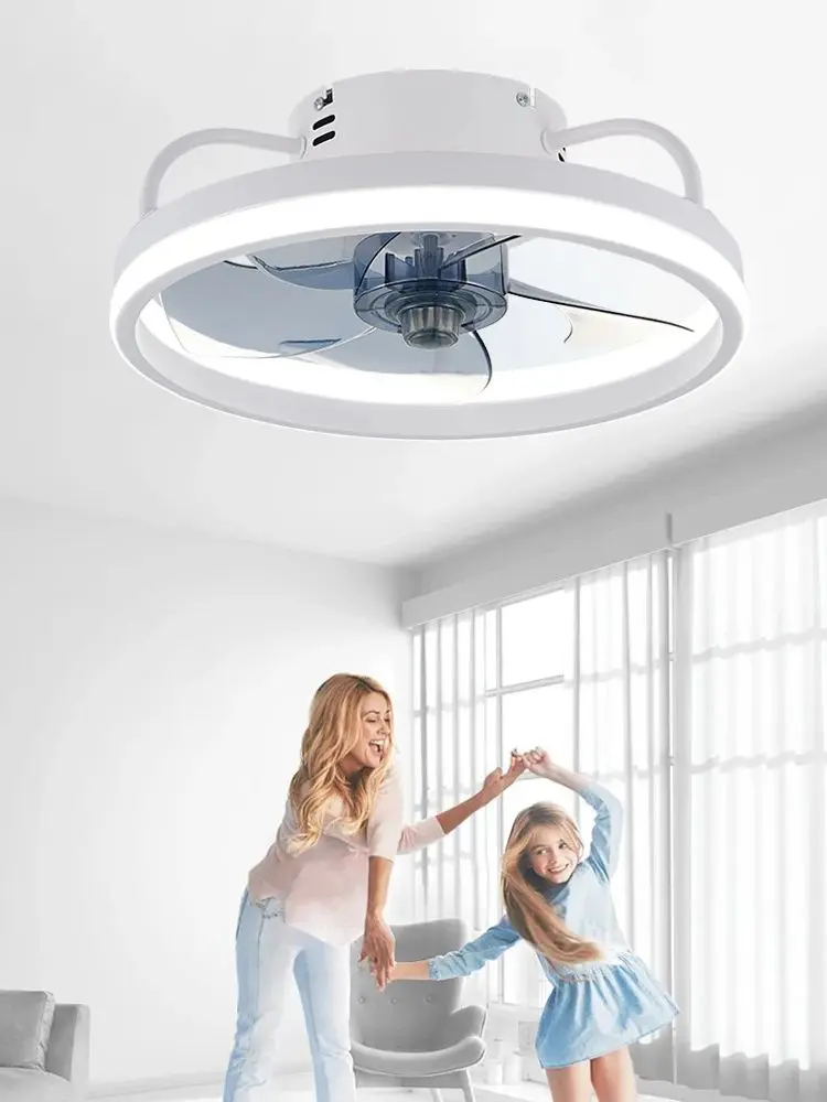 IRALAN Plafondventilator met LED-licht 33CM Stille 6-traps windinstellingen en instelbare helderheid voor woonkamer slaapkamer - afbeelding 2