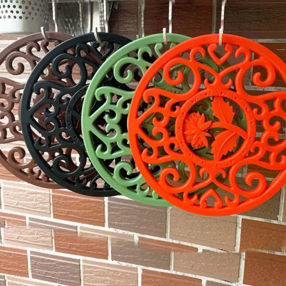 

1pc Silicone Placemat Heat Resistant Kitchen Supplies Microwave Anti-scalding Table Mat Non-slip Home Cafe Restaurant