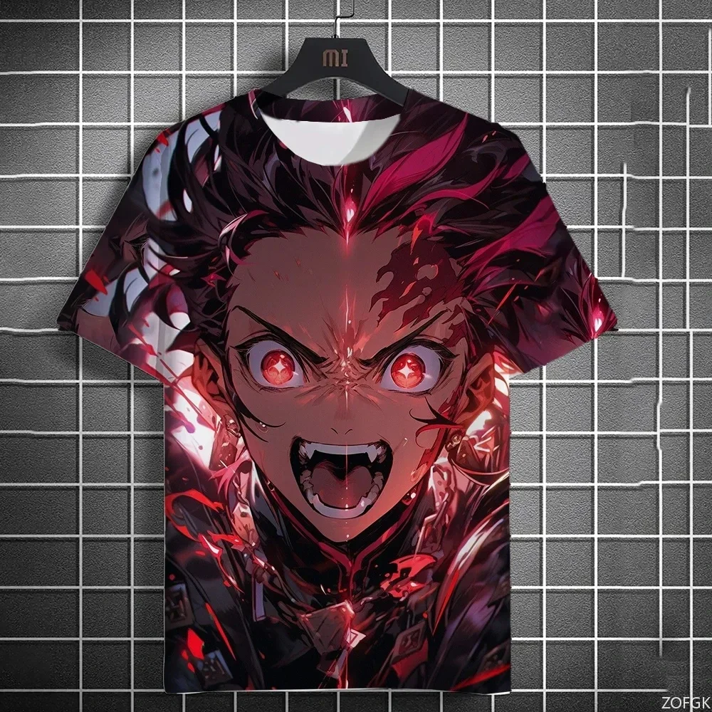여름 신작 남성 티셔츠 애니메이션 그래픽 3D 인쇄 반팔 여름 패션 트렌드 오버 사이즈 티셔츠 스트리트 캐주얼 루즈 탑