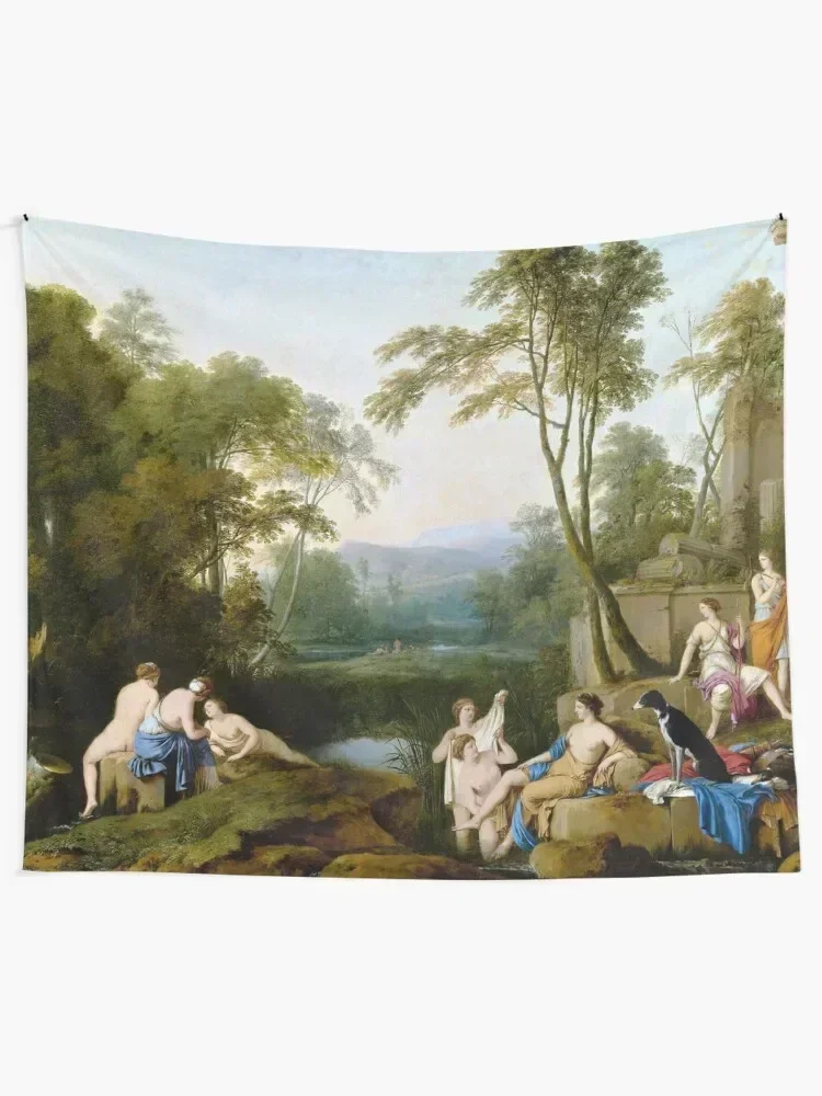 Laurent de La Hyre Diana and Her Nymphs in a Landscape Tapestry Decoration Wall Wall Tapestries Home Decor Accessories Tapestry