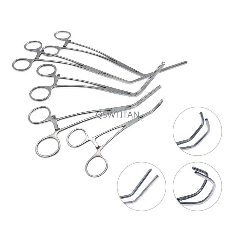 1pcs Atraumatic Jaw Aortic Exclusion Clamp Forceps Vascular Clamps Cardiovascular surgical instruments