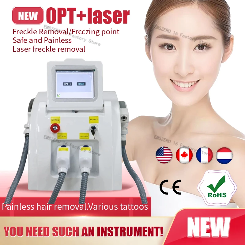 Professional laser hair removal machine IPL OPT, painless hair removal machine, electronic light, skin whitening, fast hair remo