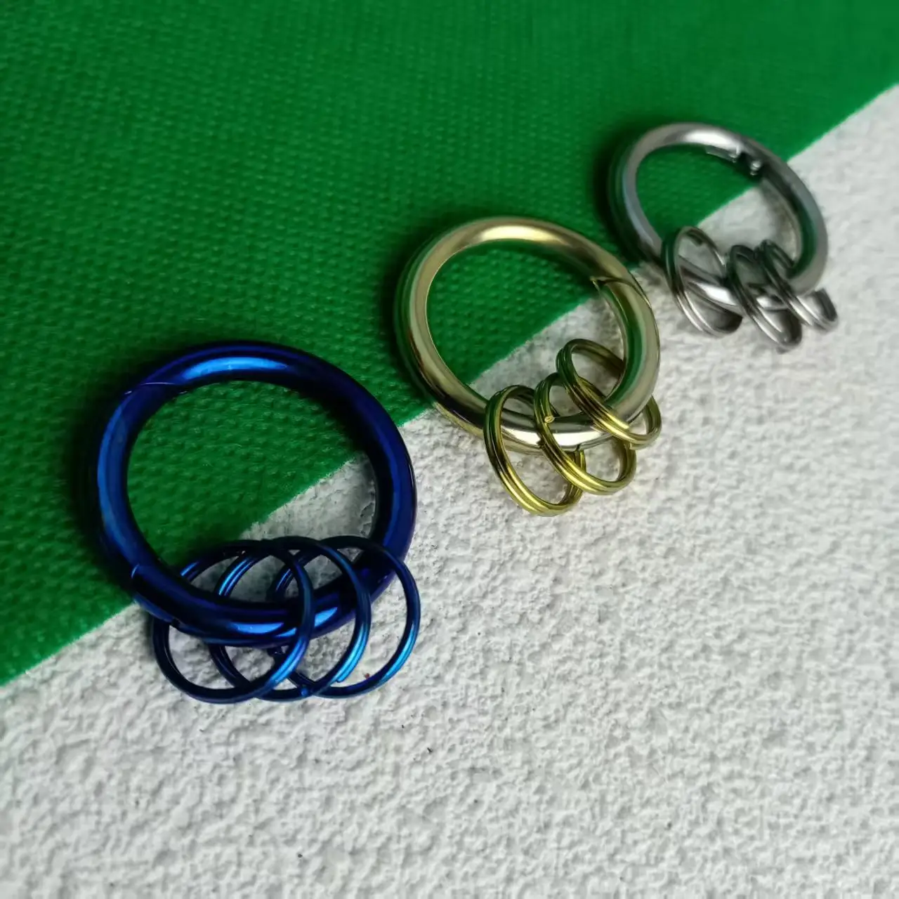 Pure Titanium Press Ring Keychain Quick Detachable Buckle for Car Keys Anti-Lost Key Chain Accessories