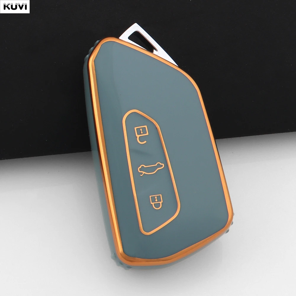 TPU Autoschlüssel-Hülle für VW Volkswagen Golf 8 MK8 ID3 ID4 Cupra Skoda Octavia A8 SEAT Leon MK4 Formentor Tarraco