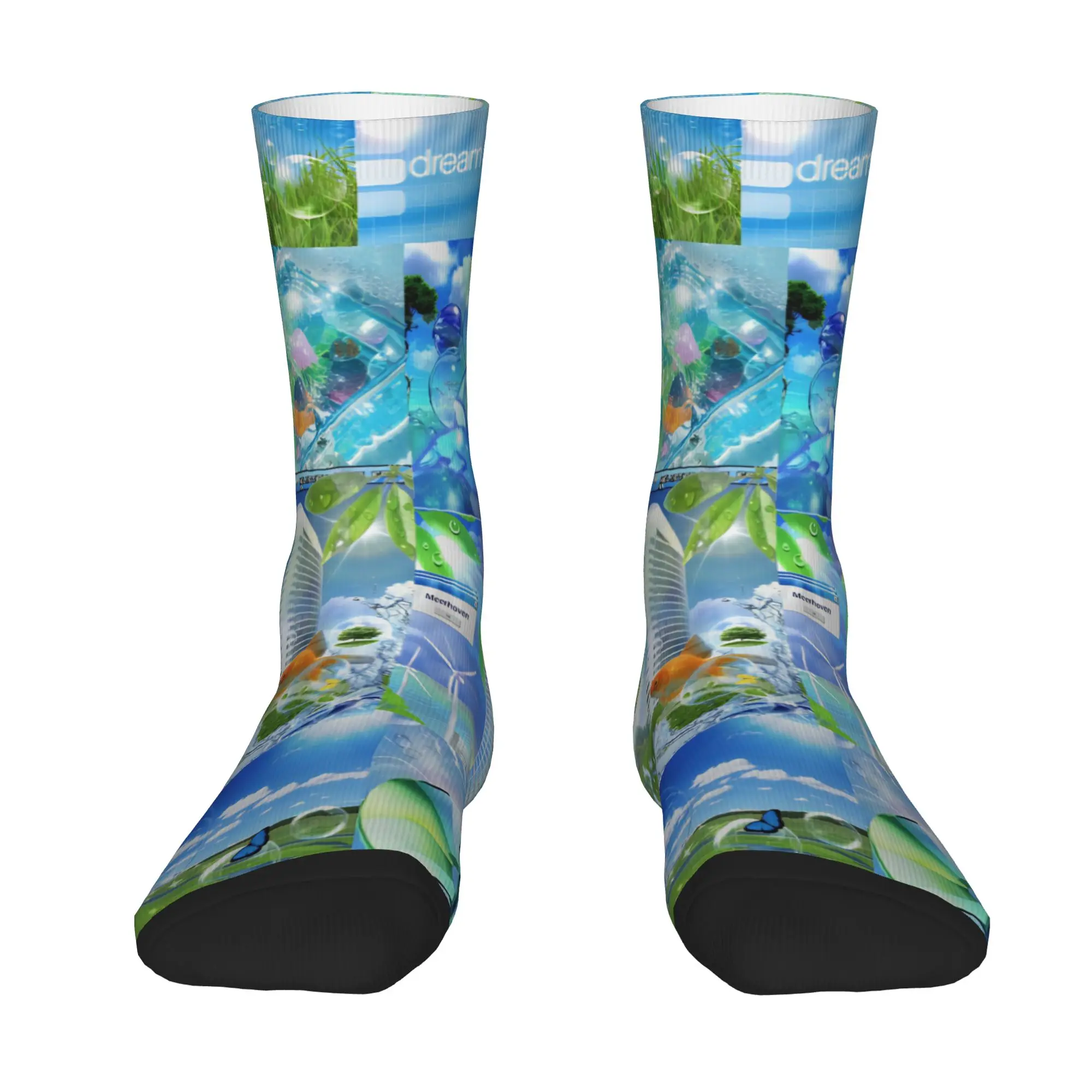 Frutiger Aero Socks Merchandise For Men Women  Soccer Socks Soft Birthday Present
