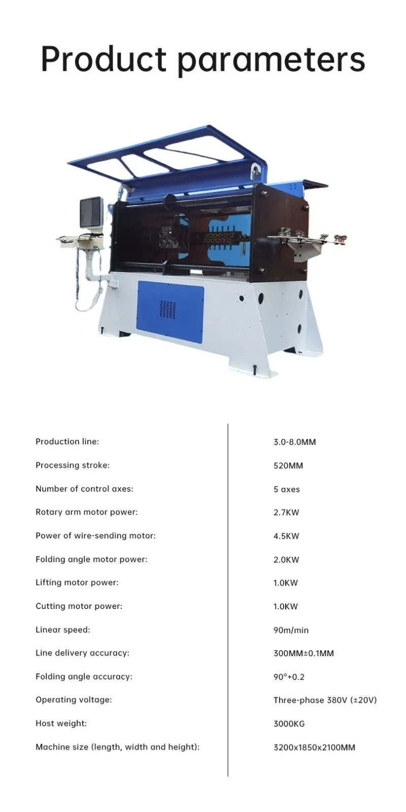 New  CNC Wire Bending Machine Custom Metal Forming 3D Iron Wire High-Accuracy 3-8mm Automatic Wire Bending Custom Spring