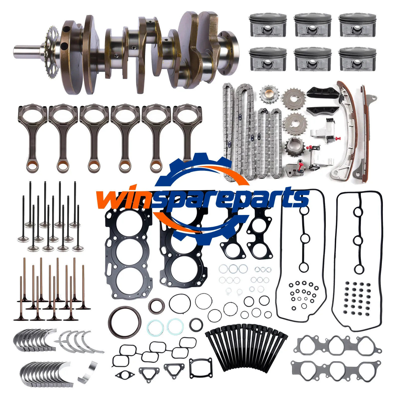 1GR-FE Engine Overhaul Rebuild Kit Fit Toyota Tundra Tacoma FJ Cruiser 4.0L DOHC