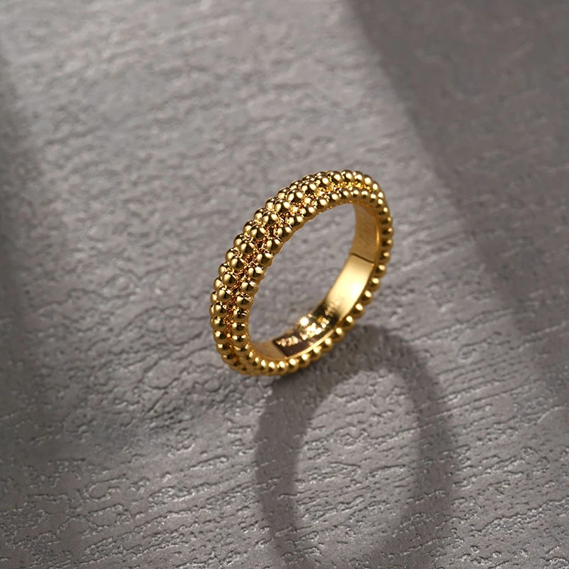 Top Quality S925 Sterling Silver Beads Style Finger Ring Women's Luxury Brand Jewelry Rose Gold Anniversary Gift view 6