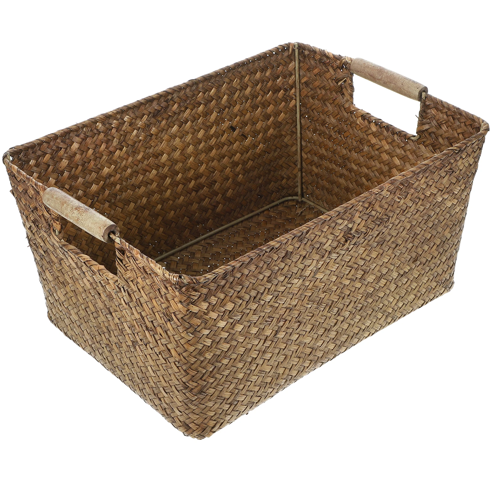 

Bamboo Woven Storage Basket Seagrass Organizer For Desktop Home Office Bedroom Sundries Box Decorative Storage Bin