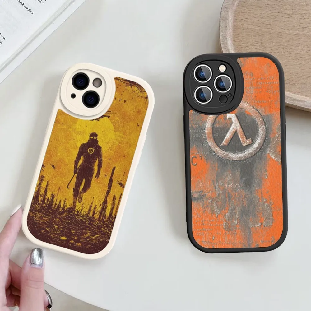 H-Half Life-e 2 Phone Case Hard Leather For IPhone 16 15 14 13 12 Mini 11 14 Pro Max Xs X Xr 7 8 Plus Fundas