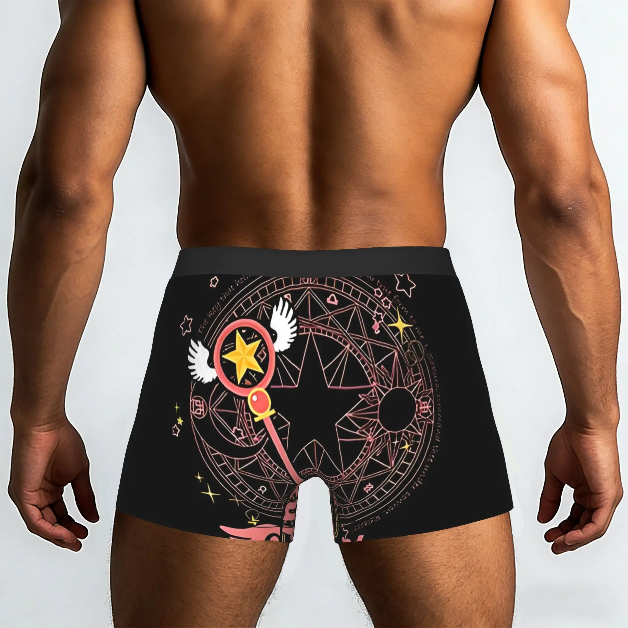Cardcaptor Sakura Magic Circle Bandai Cardcaptor Sakura Underpants Homme Panties Men's Underwear Comfortable Shorts Boxer Briefs