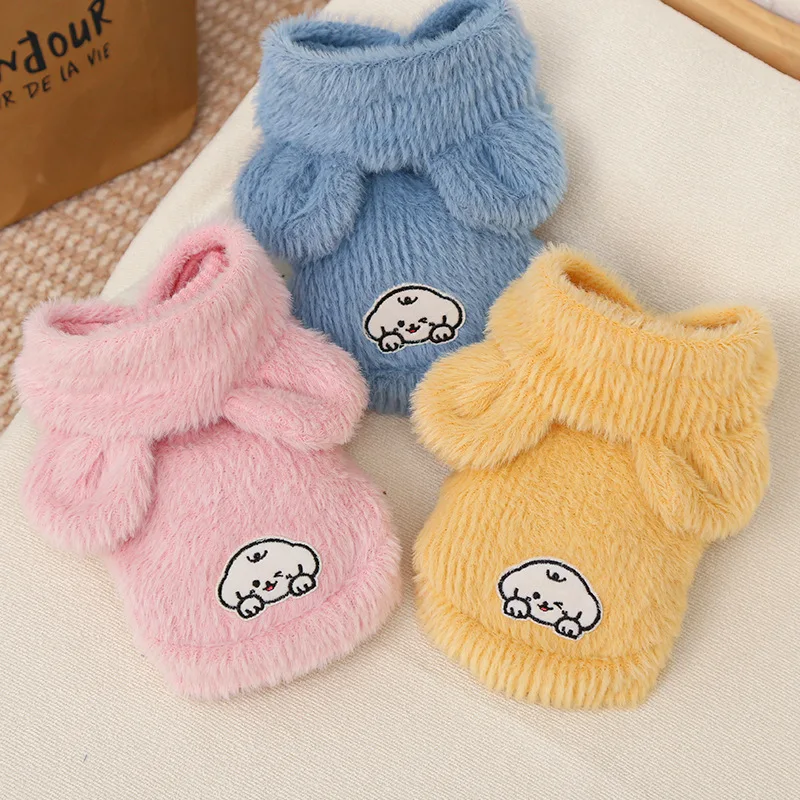 

Short Sleeve Dog Clothes Winter Fleece Dog Hoodies For Small Medium Dogs Dachshund Hooded Clothing Puppy Sweatshirt Sweaters XXL