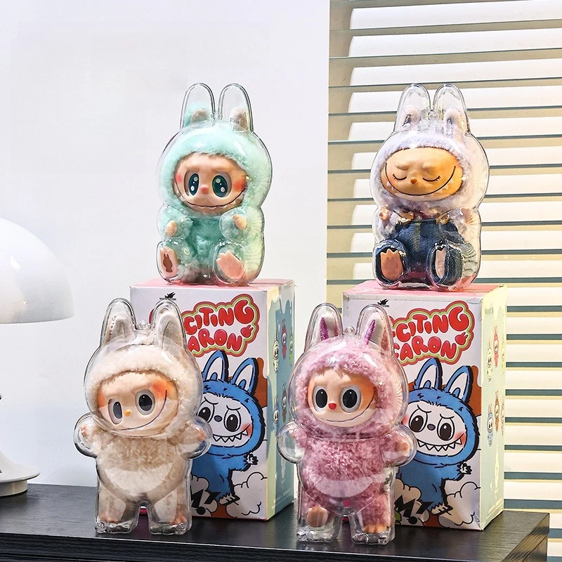 

Для кукол Labubu 15/17 см, толстый и устойчивый к падению, прозрачный защитный корпус, милые плюшевые куклы Labubu 3,0, игрушки «сделай сам», аксессуары