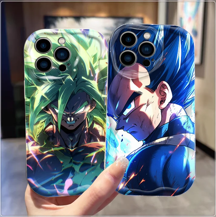 D-Dragon Ball Cartoon Art For Apple iPhone 15 14 13 12 11 XS XR X Pro Max Plus Wave Oil Cover Phone Case