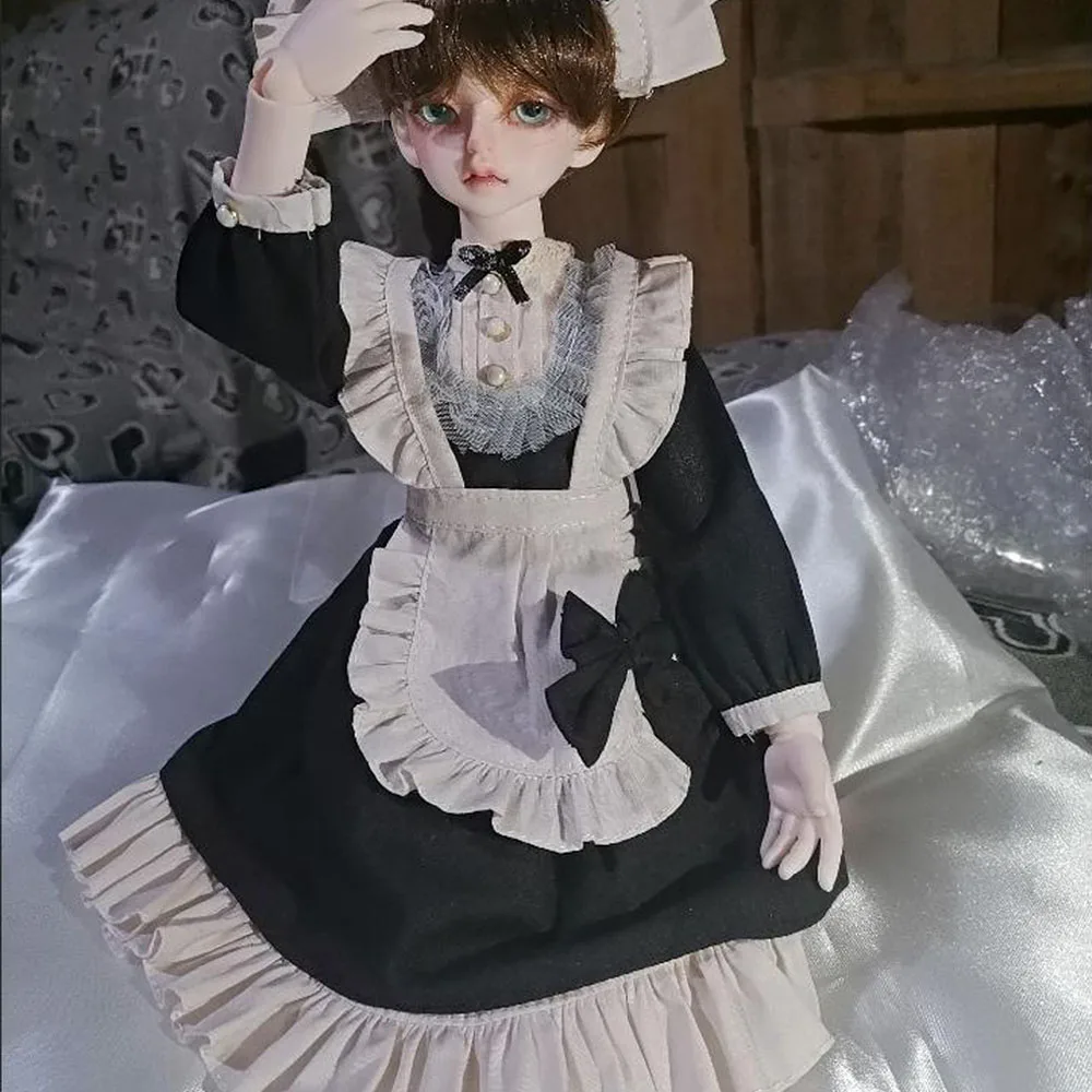 30/45/60cm Doll Clothes for 1/3 1/4 1/6 Bjd SD Doll Clothing Vintage Maid Dress Diy Girl Toys Dress Up Gift Doll Accessories