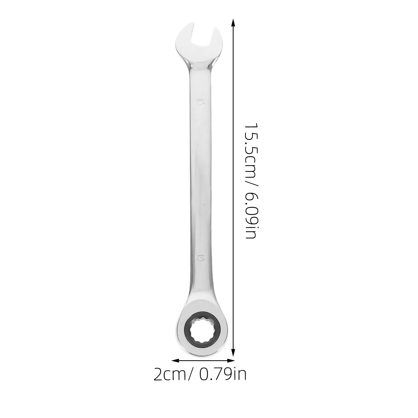 Silver Dual Head Ratchet Combination Wrench Spanner Vanadium Steel Alloy Hardened Suitable Home Factory 10Mm Explosion Proof