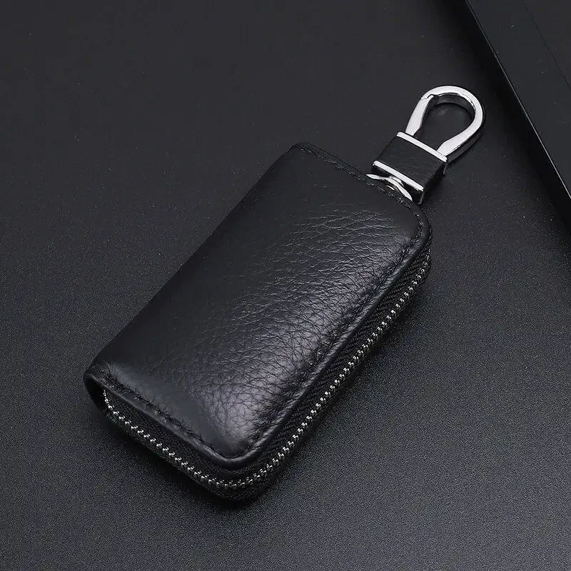 

Genuine Leather KeyChain Unisex Key Bag Slim Car Smart Housekeeper Mini Small Keys Case Pouch Car Key Holder
