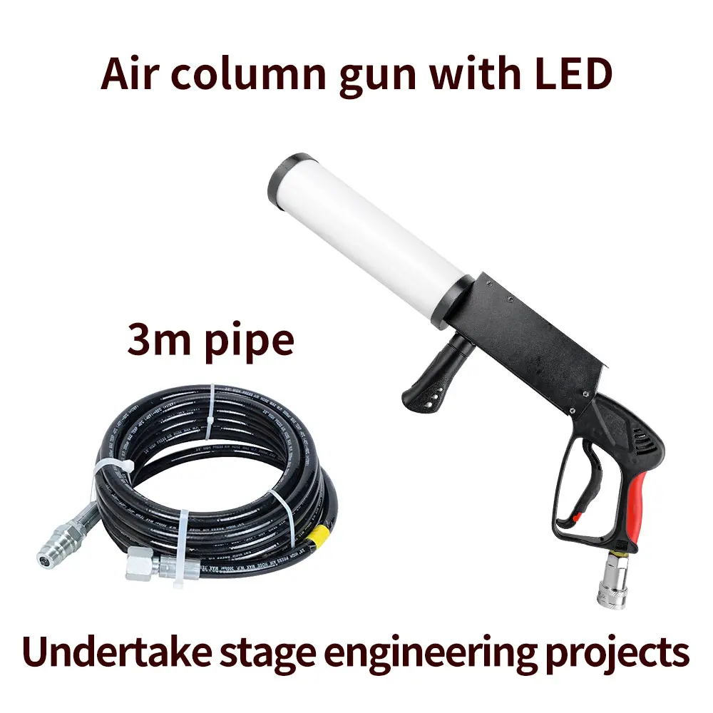 Pistola de columna de Gas de dióxido de carbono portátil, tubo de 3M, pistola Led Rgb Co2, máquina de niebla por chorro, efecto de escenario, pistola Somke para Dj, Fiesta Disco y Club