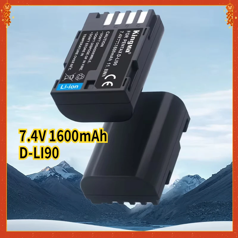 

7.4V 1600mAh D-LI90 Battery Pentax 645Z K7 K5 K3 K52s K01 Camera Battery Charger SetAccessories & Parts Digital Batteries Parts