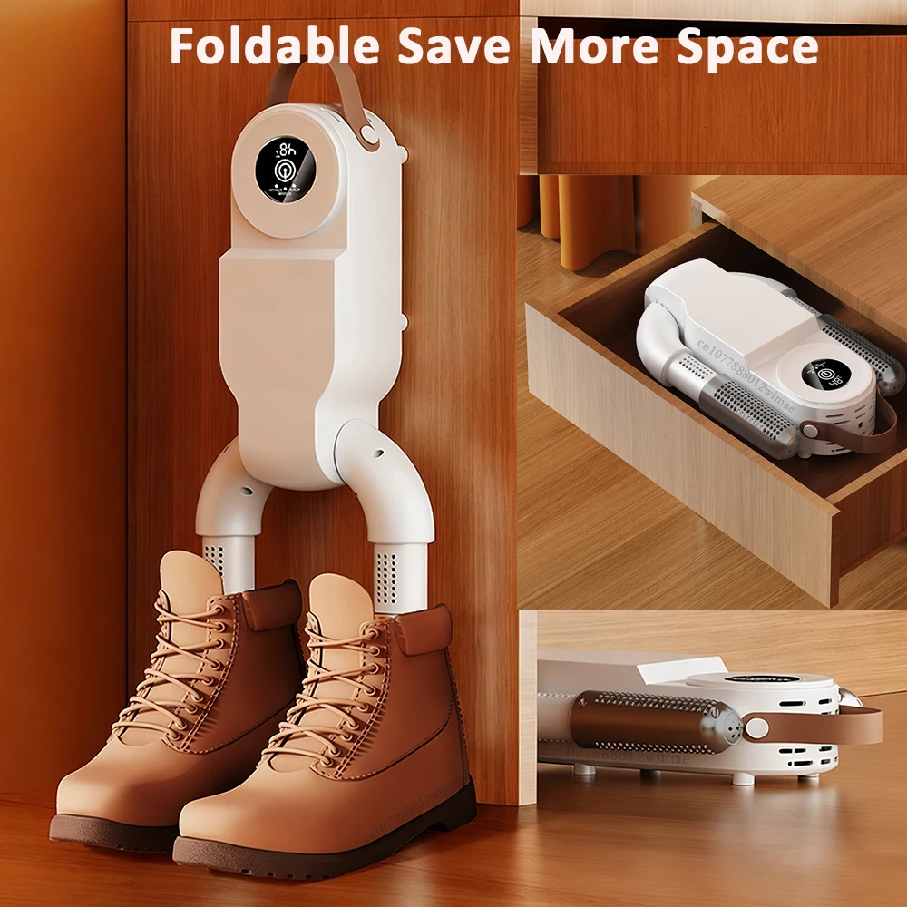 Schuhtrockner, UV-Schuhsterilisation, intelligenter Timer, Schuhtrockner, beseitigt Gerüche, Socken, Stiefel-Deodorant, faltbarer Schuh-Heiztrockner – Detail 9