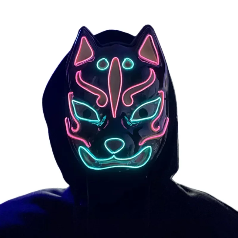 

﻿Halloween Carnival Japanese-style Anime Fox Spirit Mask Fox Full Face Mask Party Prop Role-play Stage Performance Mask﻿﻿