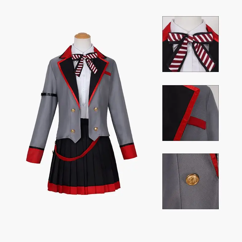 Leo/need Tenma Saki Cosplay School Outfit Wig Anime Pjsk Colorful Stage Costume Alloween Party Outifts for Women Customized