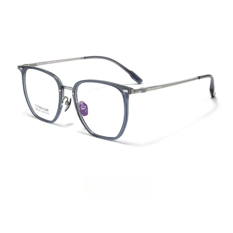 OLLYMURS Occhiali quadrati in titanio puro fMen Donna Occhiali ultraleggeri Comodi occhiali da vista ottici Cornice retrò TR90