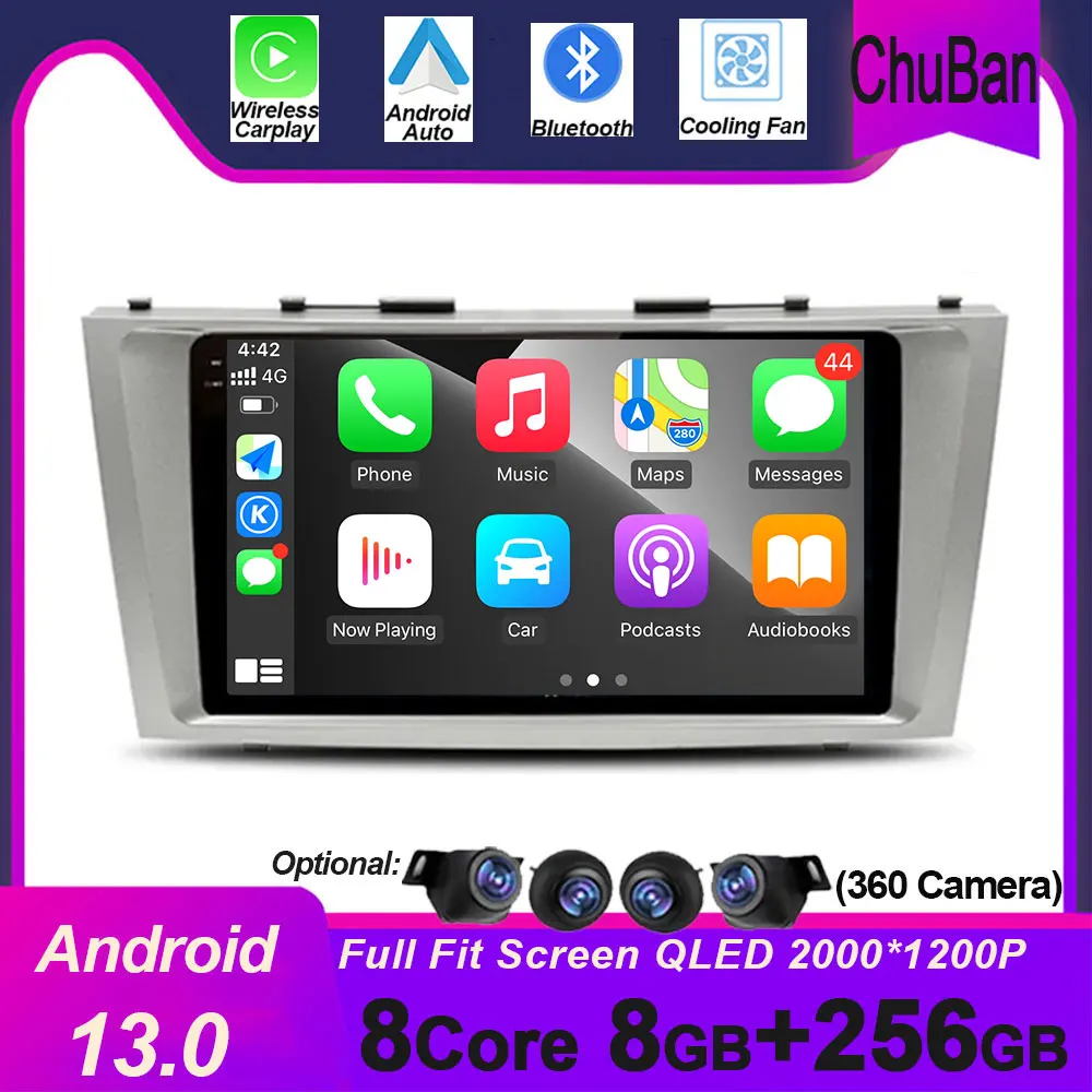 

for Toyota Camry 40 50 2006 - 2011Car Multimedia Video Player acesssories Stereo Wireless CarPlay Auto GPS Android 14 Auto Radio