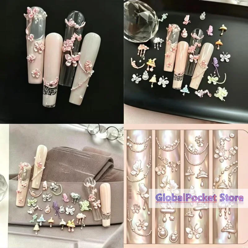 [TG823]3D Shell Sea Star Conch Nail Art Mold Transparent Silicone DIY Pearl Relief Carving Decor Manicure Tool Nail Charms Mold