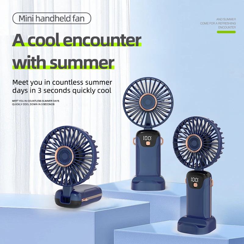 

Портативный ручной маленький вентилятор, многофункциональный складной мини-милый подвесной вентилятор на шею, небольшой вентилятор для студенческого общежития с экраном дисплея