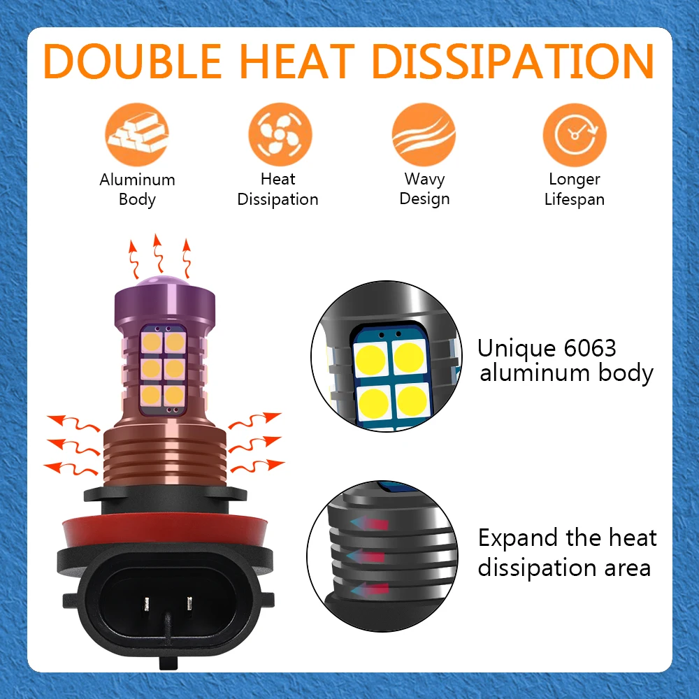 جديد 2 قطعة LED مصباح سيارة الجبهة الضباب ديكور الإضاءة اكسسوارات لهوندا أكورد 2006 2007 2008 2009 2010 2011 2012 2013 2014 2015