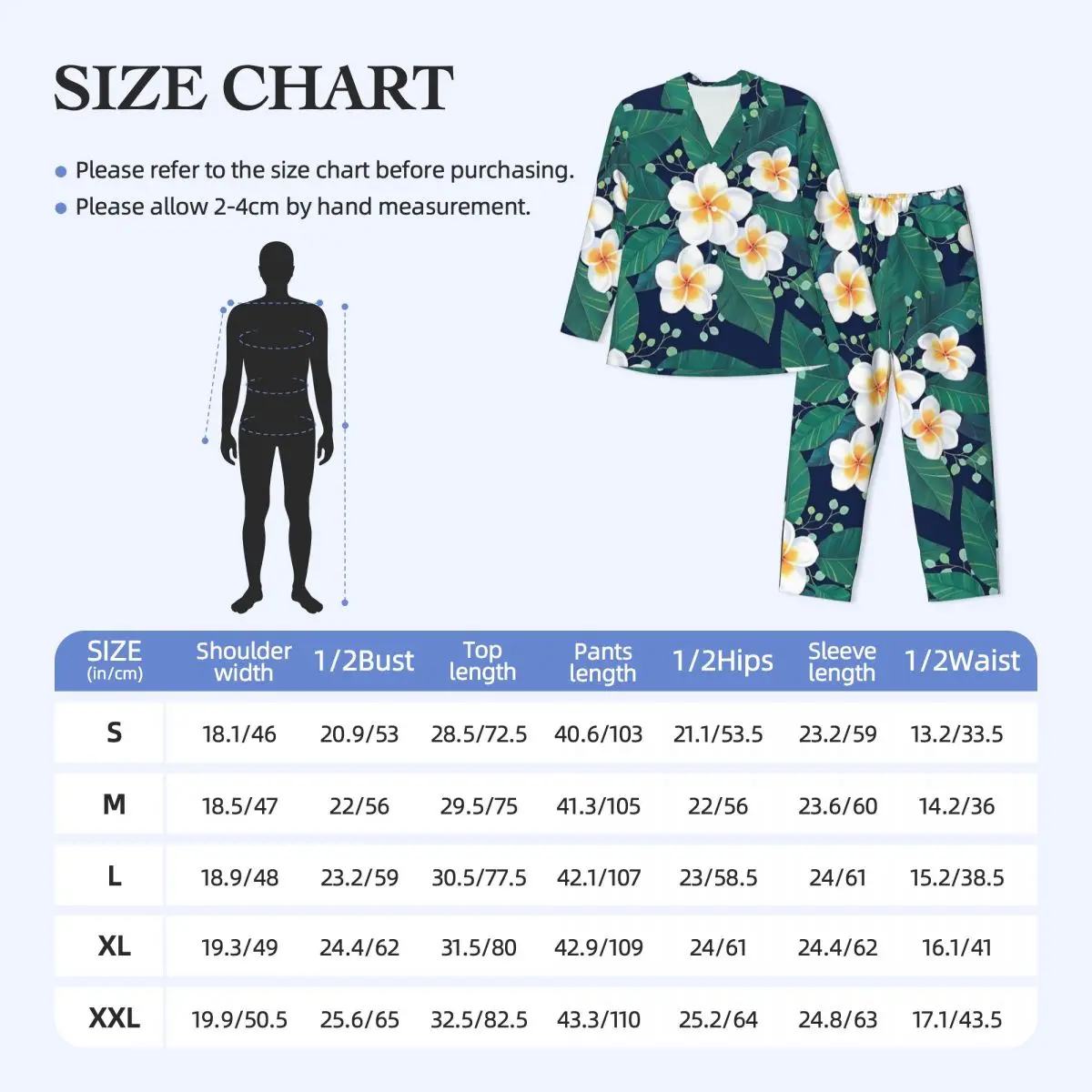 Flor tropical pijamas outono branco floral impressão casual conjuntos de pijama de grandes dimensões dos homens mangas compridas adorável lazer casa terno