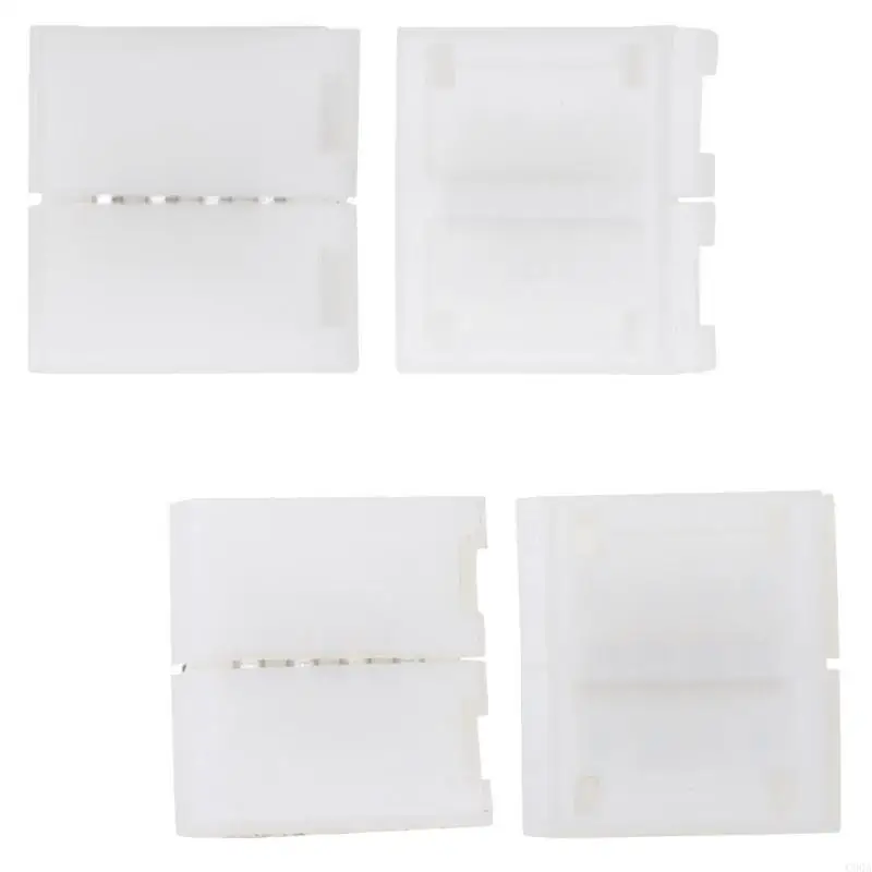 C90A Solderless Clip-on Coupler Connector 4 Pin 10mm For 5050 RGB LED Strip Light