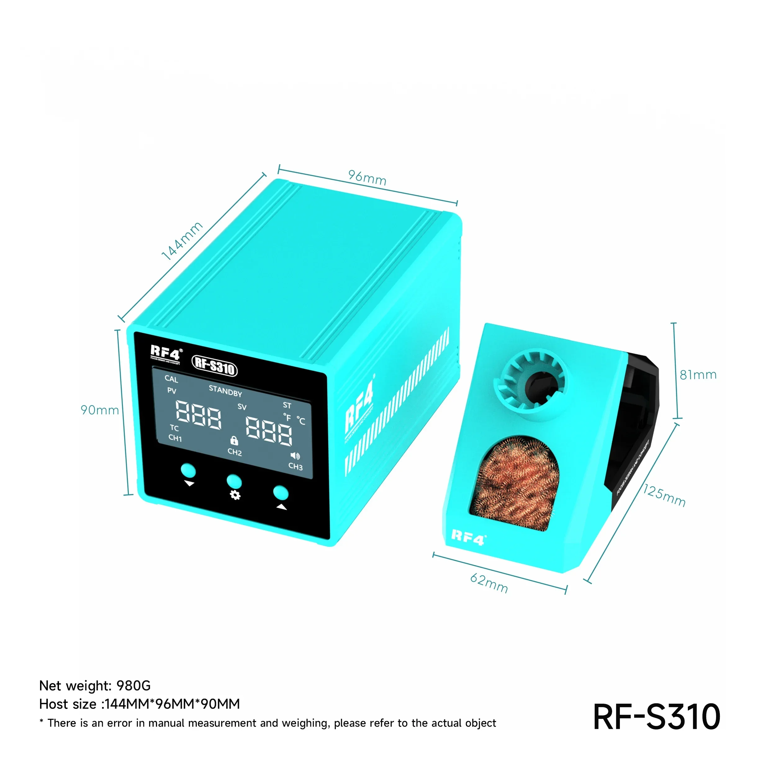 RF-S310 지능형 온도 제어 정전기 방지 휴대폰 수리 용접 스테이션, 자동 시간 수면 온도 범위 150-480 ℃