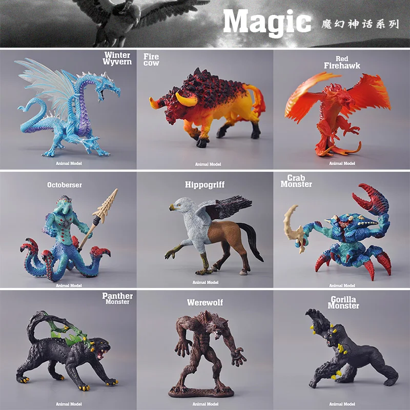 

Original Kawaii Magic Dragon Figure Anime Mythological Animal Model Figurine Cute Toys Desktop Ornament Gift