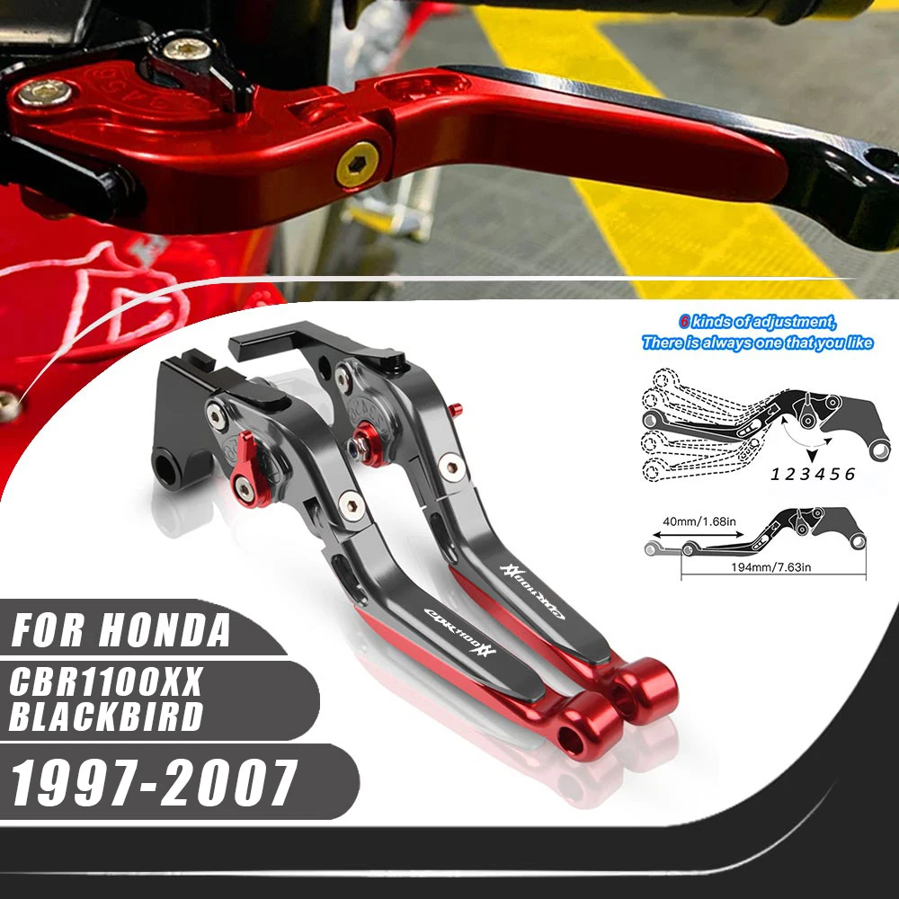 

For Honda CBR1100XX BLACKBIRD 1997-2007 CNC Clutch Lever Brake Lever Set Adjustable Folding Handle Levers Motorcycle Accessories