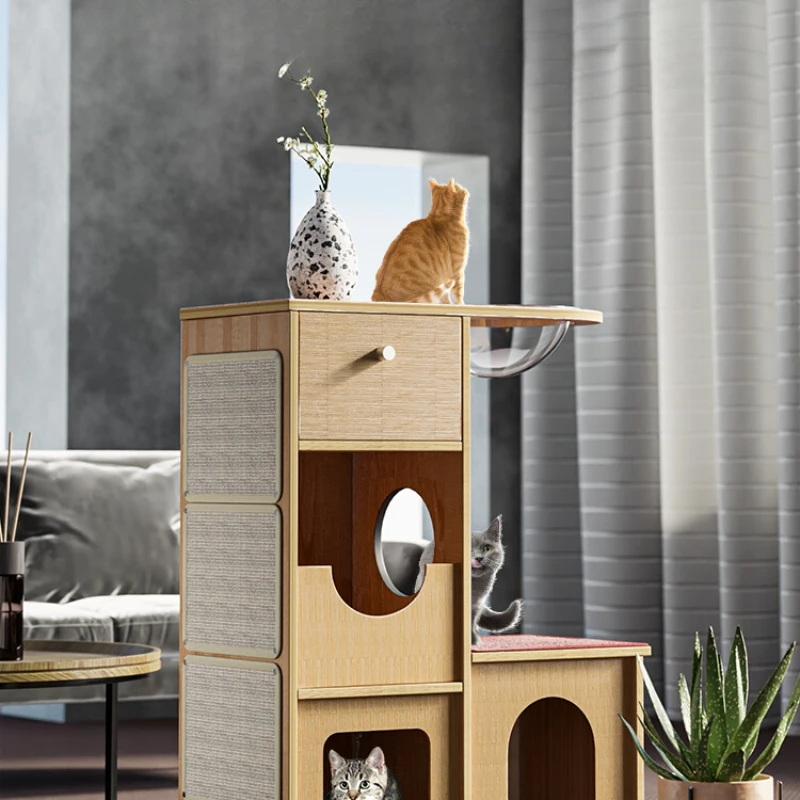 

double-layer multi cat nest, universal cat house for all seasons in summer, kitten jumping platform, cat climbing frame house