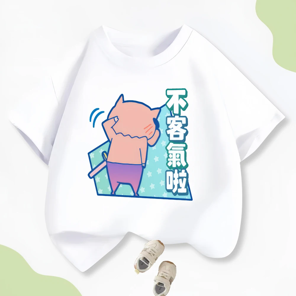 

Детская футболка Shin-chan Y2K высокого качества с принтом не выцветает или трещить после стирки