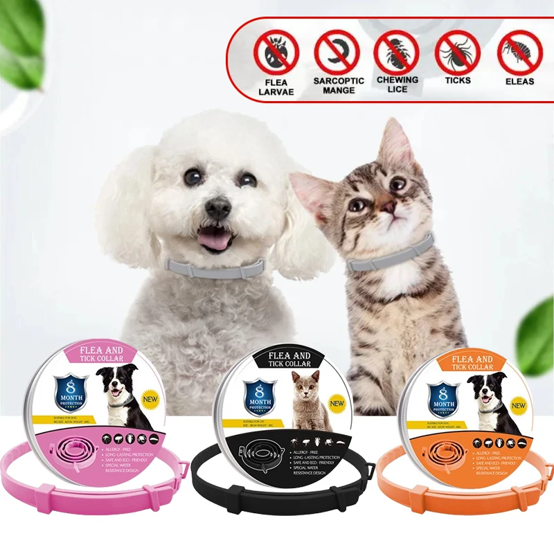 Pet  Anti Fleas Collars for Dog Cat Retractable Adjustable Necklace 38CM/62CM Tick Control Pets Supplies Cats Dogs Accessories