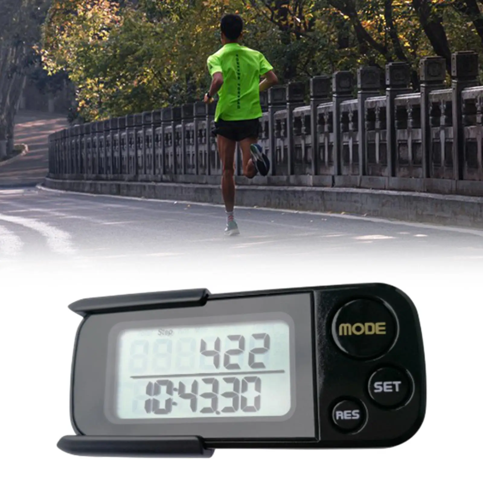 

3D Pedometer Counter Professional Digital Display Tally Counter Memory Step